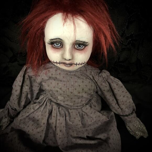 OOAK Creepy Odd 16” Haunted Ghost Doll Scary Halloween Horror Art Doll Prop - Picture 16 of 16